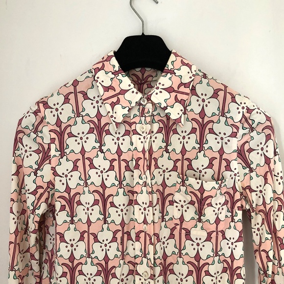Prada/ Floral Long Sleeve Top/Shirt / Size Small - Picture 1 of 11